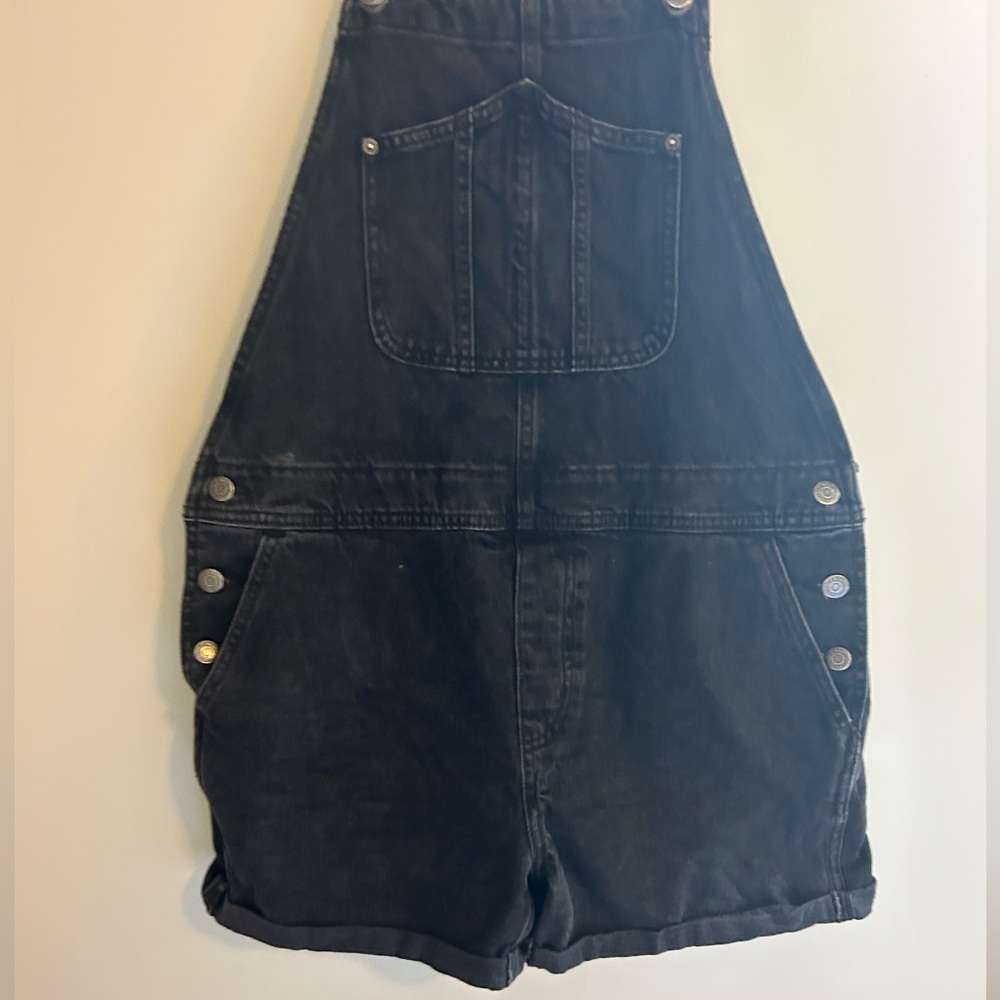 Old Navy Black Denim Overalls - Picture 5 of 7